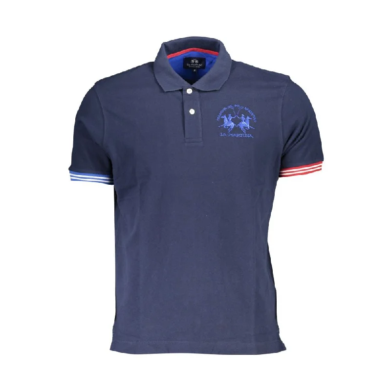 men's golf polo shirts with collars -La Martina  Cotton Polo Men's Shirt