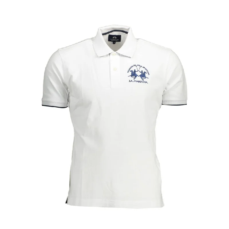 men's short-sleeve polo shirts -La Martina  Cotton Polo Men's Shirt