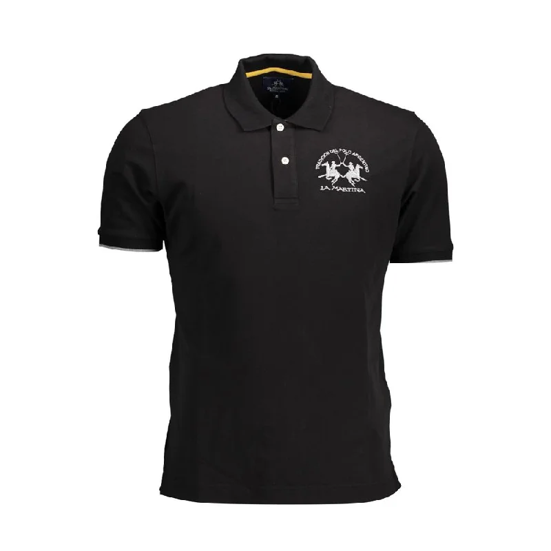 men's slim-fit polo shirts -La Martina  Cotton Polo Men's Shirt