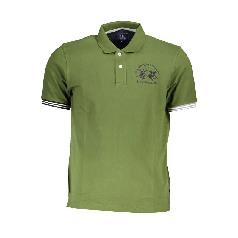 men's basic polo shirts -La Martina  Cotton Polo Men's Shirt