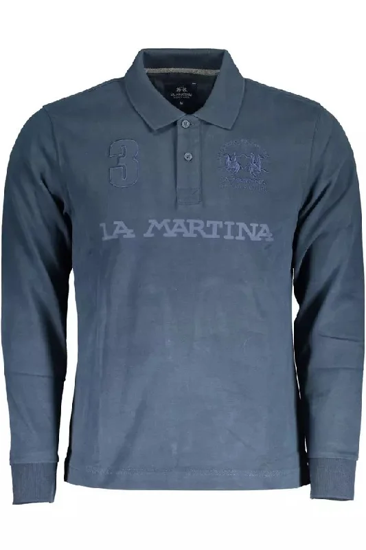 fitted polo shirts for outdoor sports -La Martina Elegant Long Sleeve Men's Polo Men's Shirt