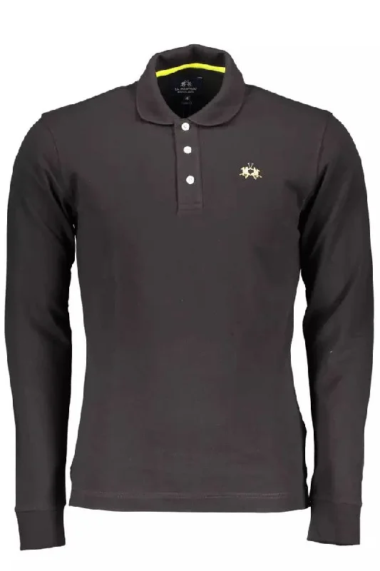 polo shirts for business casual wear -La Martina Elegant Slim Fit Embroide Polo Men's Shirt