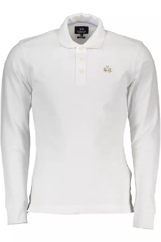 men's high-quality polo shirts -La Martina Elegant Slim Fit Long-Sleeved Polo Men's Shirt