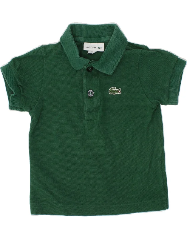 men's casual wear polo shirts -LACOSTE Baby Boys Polo Shirt 9-12 Months Green Cotton