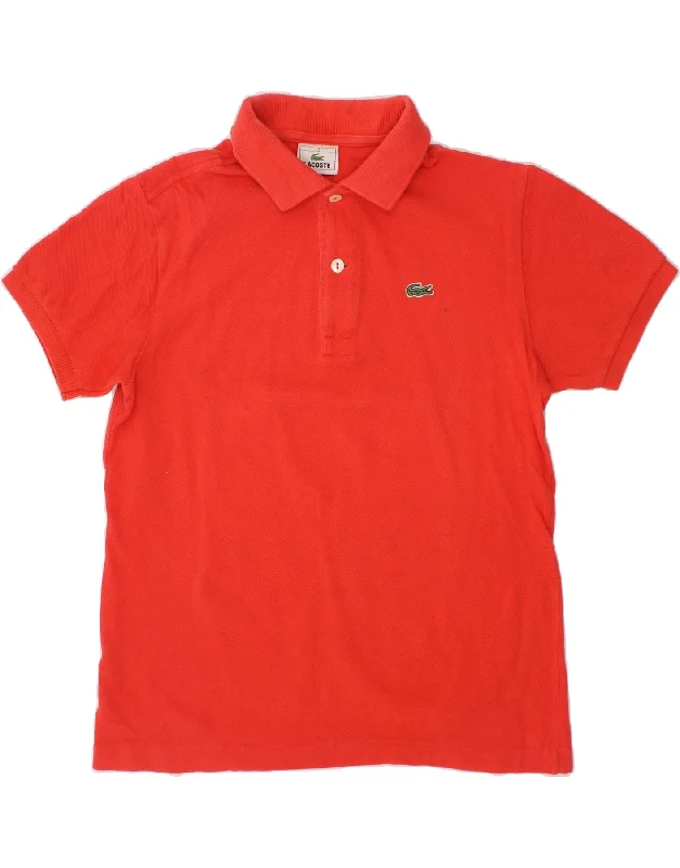 versatile polo shirts for men -LACOSTE Boys Polo Shirt 11-12 Years Orange Cotton