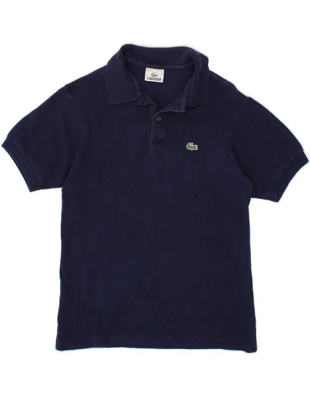 versatile polo shirts for men -LACOSTE Boys Polo Shirt 13-14 Years Navy Blue Cotton