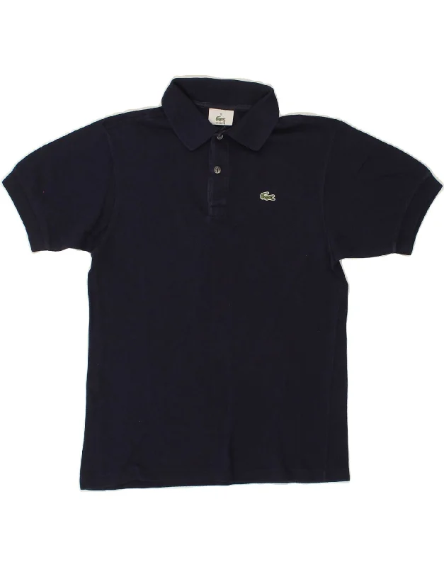 men's polo shirts with designs -LACOSTE Boys Polo Shirt 13-14 Years Navy Blue Cotton