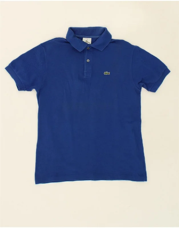 men's sports polo shirts for men -LACOSTE Boys Polo Shirt 15-16 Years Blue Cotton