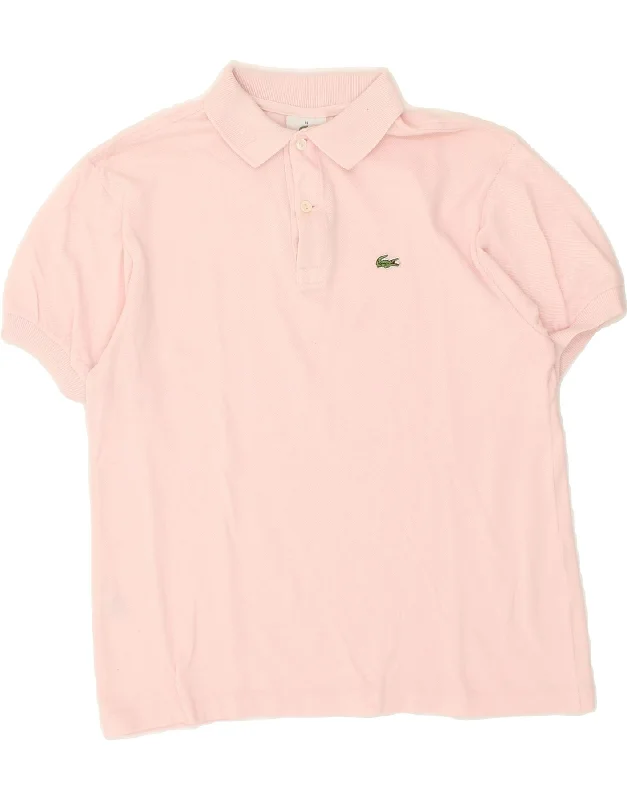 premium fit polo shirts for men -LACOSTE Girls Polo Shirt 15-16 Years Pink Cotton