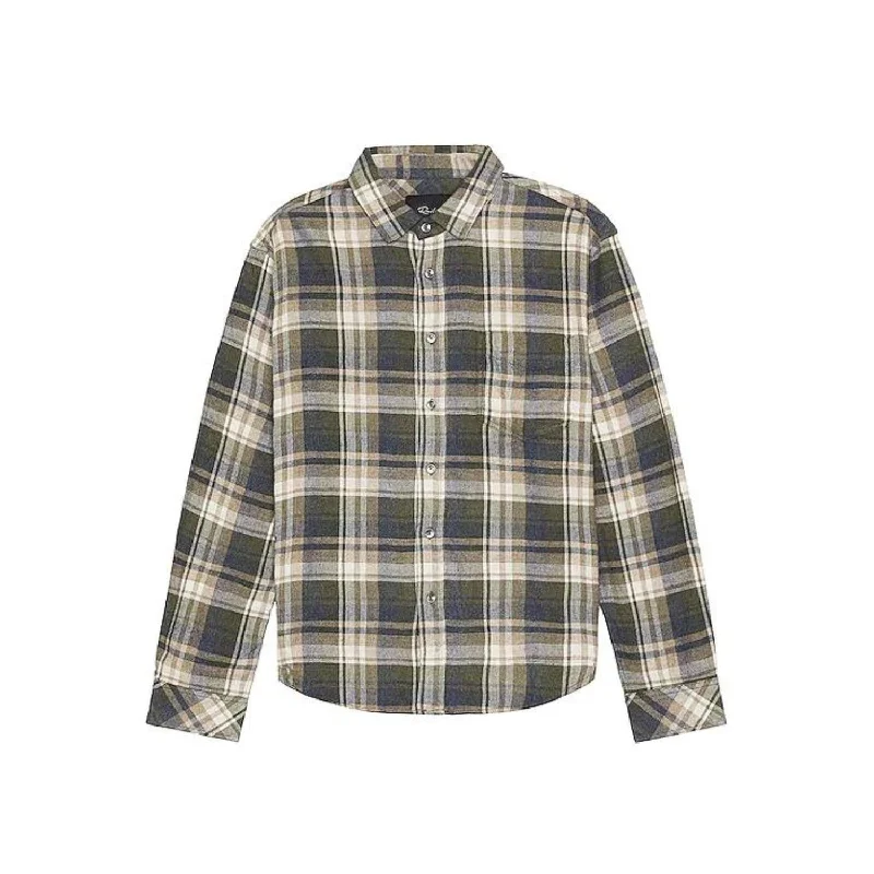 men's long-sleeve casual shirts -Lennox Shirt In Blue Moss Lodge