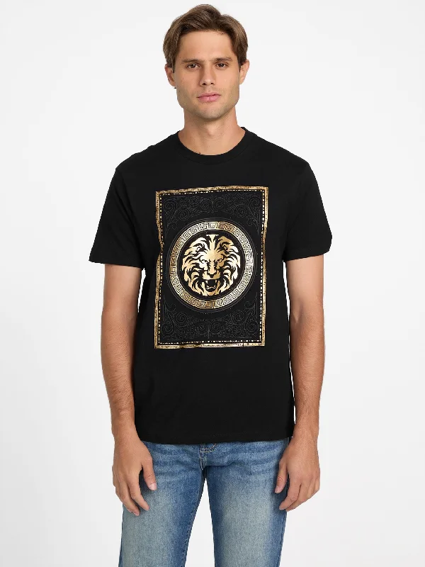 men's urban style t-shirts -Limma Lion Crest Tee