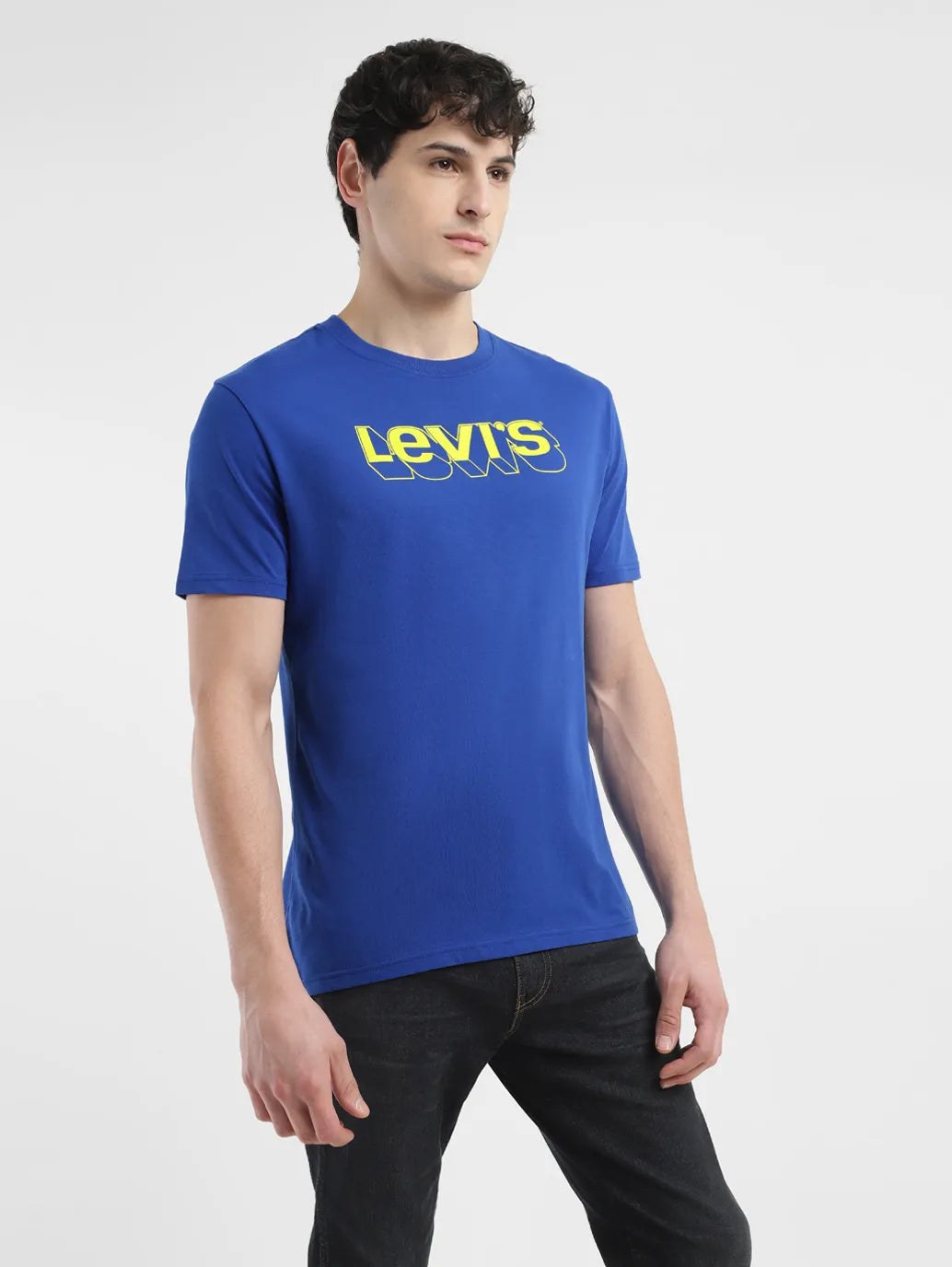 men's graphic tees for layering -Men's Brand Logo Crew Neck T shirt