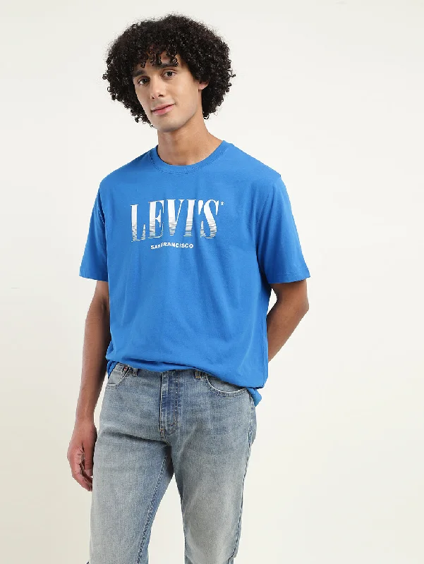 eco-conscious t-shirts for men -Men's Brand Logo Oversized T-Shirt