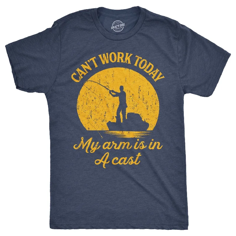 men's short-sleeve t-shirts -Can't Work Today My Arm Is In A Cast Men's T Shirt