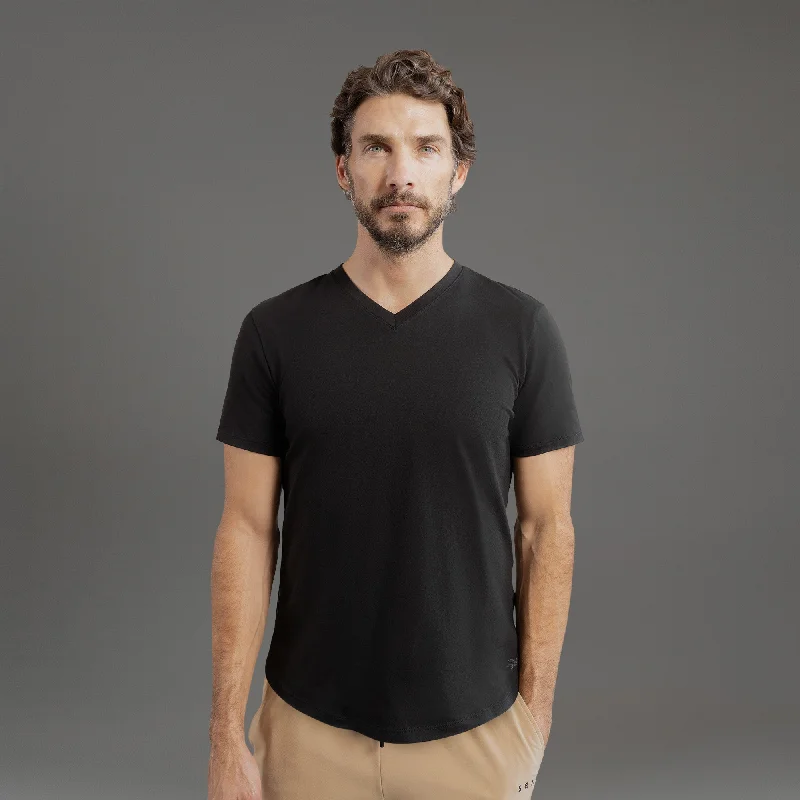 men's simple t-shirts for layering -Cloud V-Neck T-Shirt