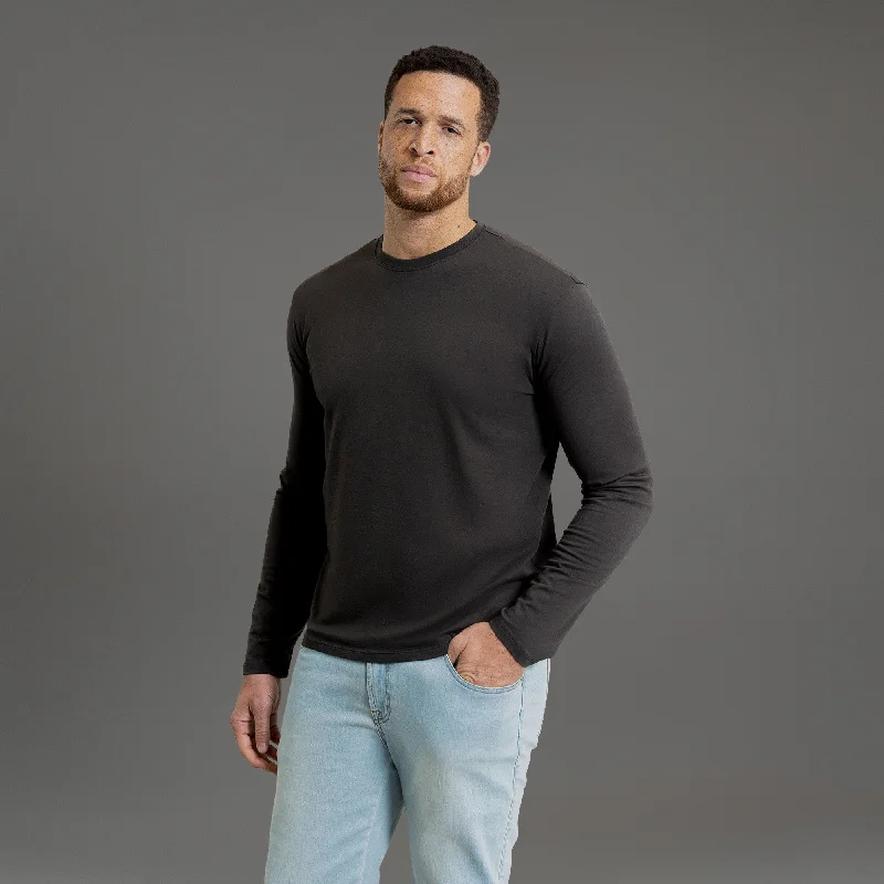 men's round neck t-shirts -Cloud Long Sleeve T-Shirt