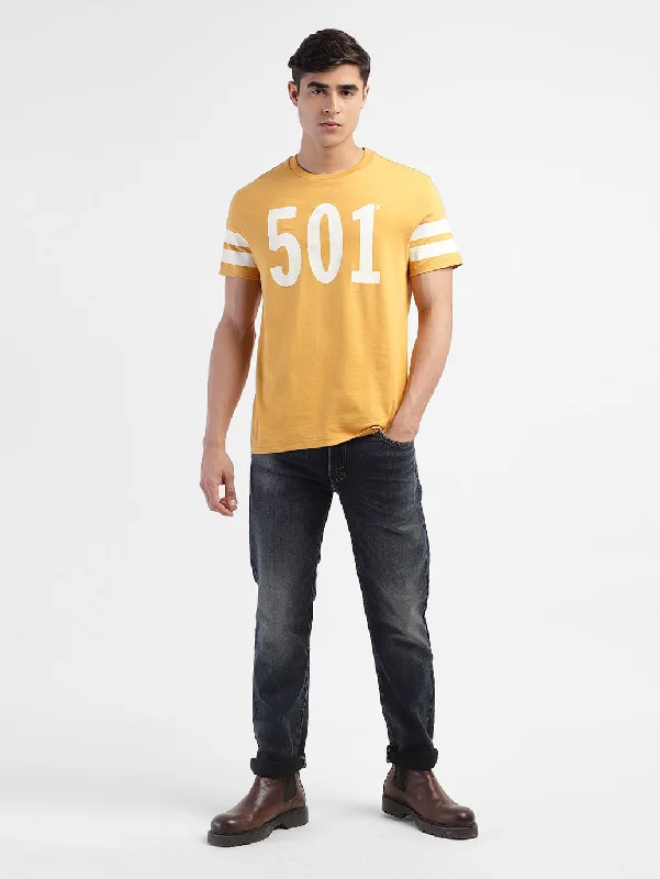 comfortable cotton t-shirts -Men's Printed Slim Fit T-shirt