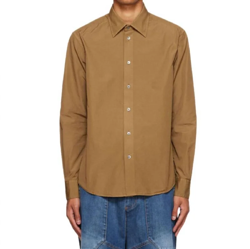 men's comfy dress shirts -Men's Maridola Shirt In Nocciola