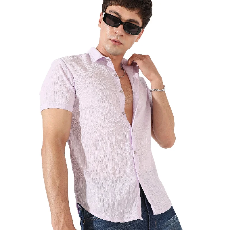 casual shirts for men -Men's Textured Casual Shirt