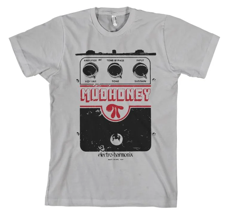 men's fashion t-shirts -Big Muff Pedal Silver