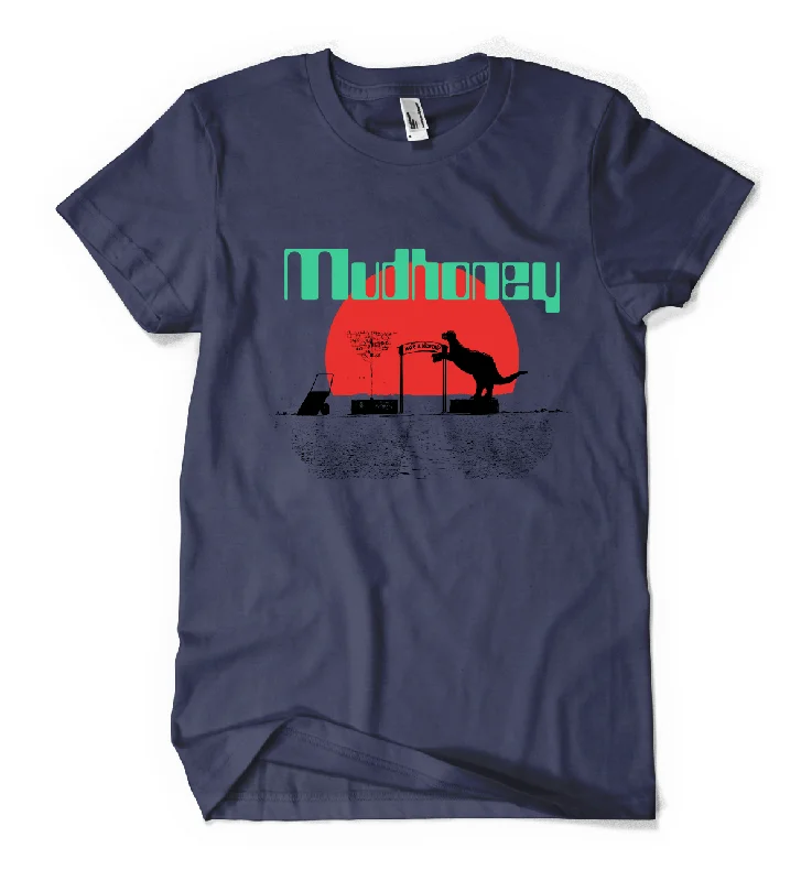 stylish short-sleeve t-shirts -Mudhoney Digital Garbage Light Navy Shirt