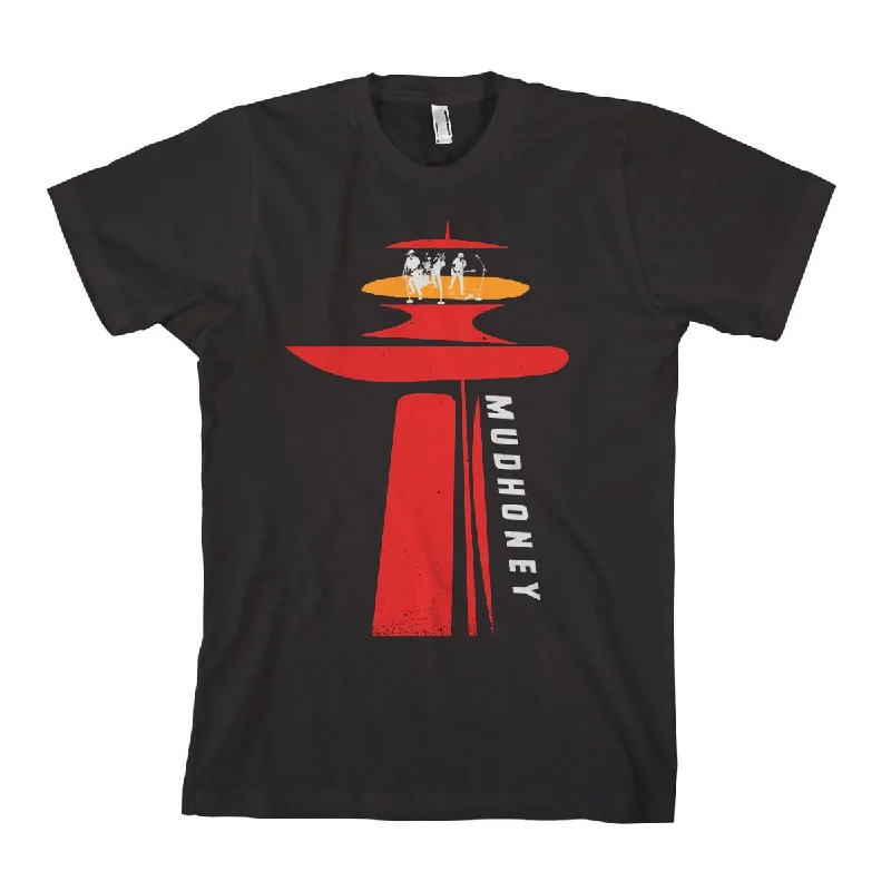 eco-conscious t-shirts for men -Mudhoney On Top Black w/ Red Shirt