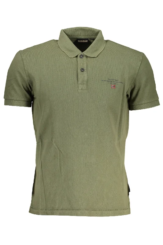 men's casual pique polo shirts -Napapijri  Cotton Polo Men's Shirt