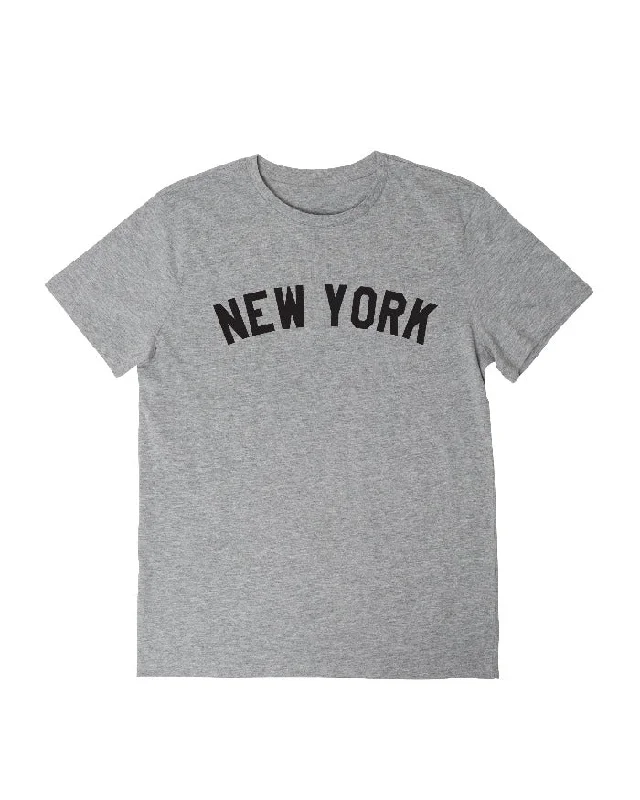 men's fashion-forward t-shirts -New York Basic T-Shirt - Heather Grey