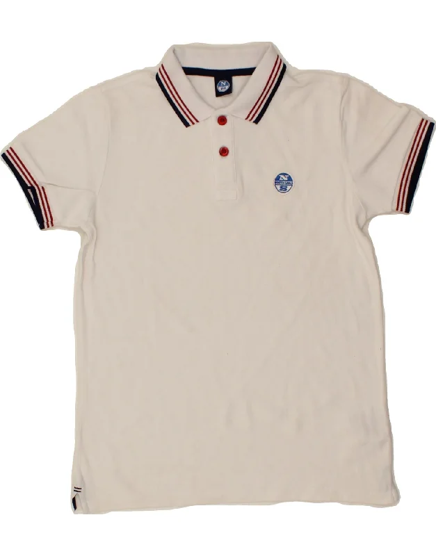 premium polo shirts for men -NORTH SAILS Boys Polo Shirt 11-12 Years White Cotton