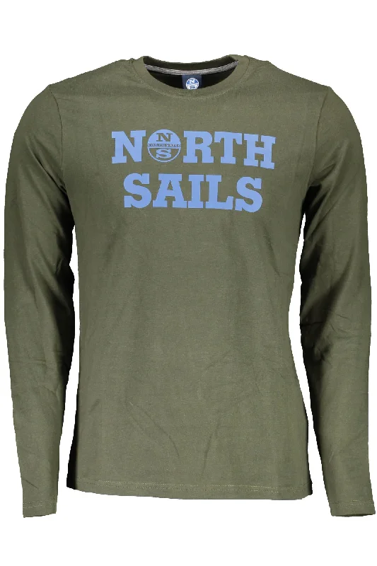 men's round neck t-shirts -North Sails Chic  Long Sleeve Cotton Men's Tee