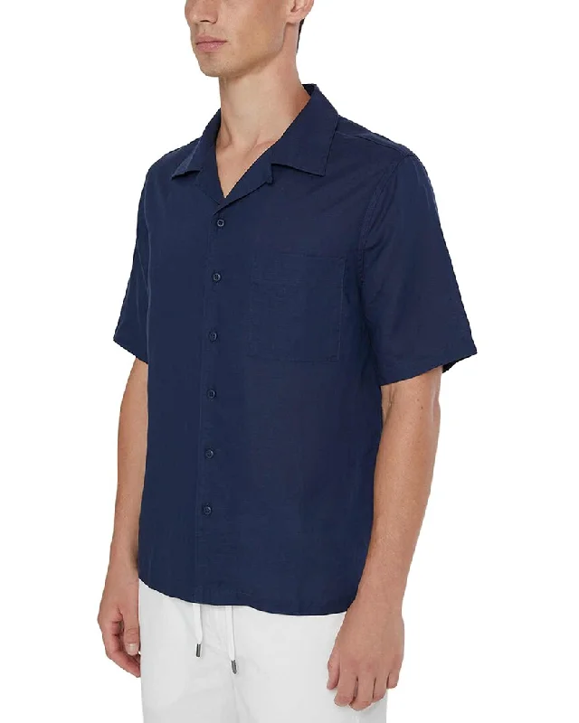 men's classic fit shirts -Onia Jack Air Linen-Blend Shirt