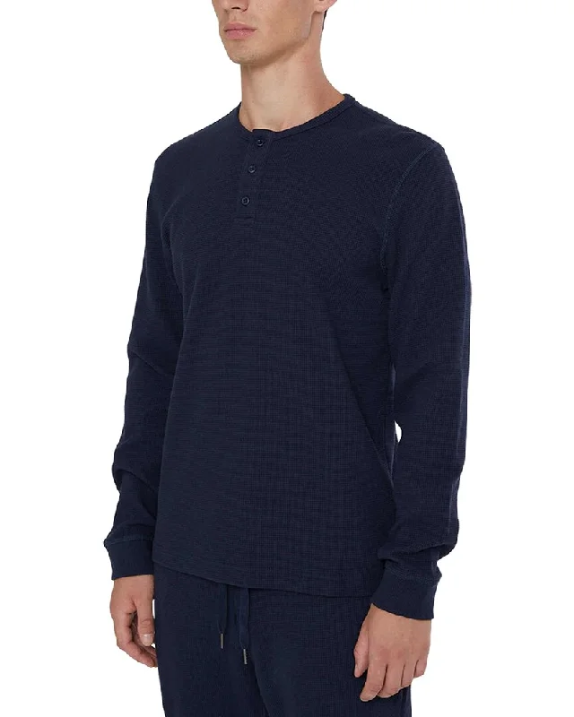 men's pocket shirts -Onia Long Sleeve Waffle Henley