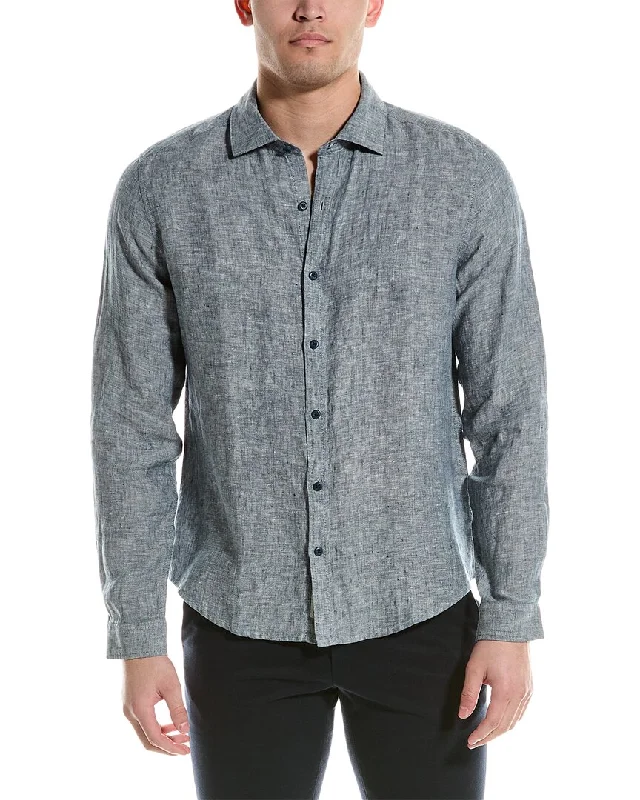 men's casual office shirts -Onia Slim Fit Linen Shirt