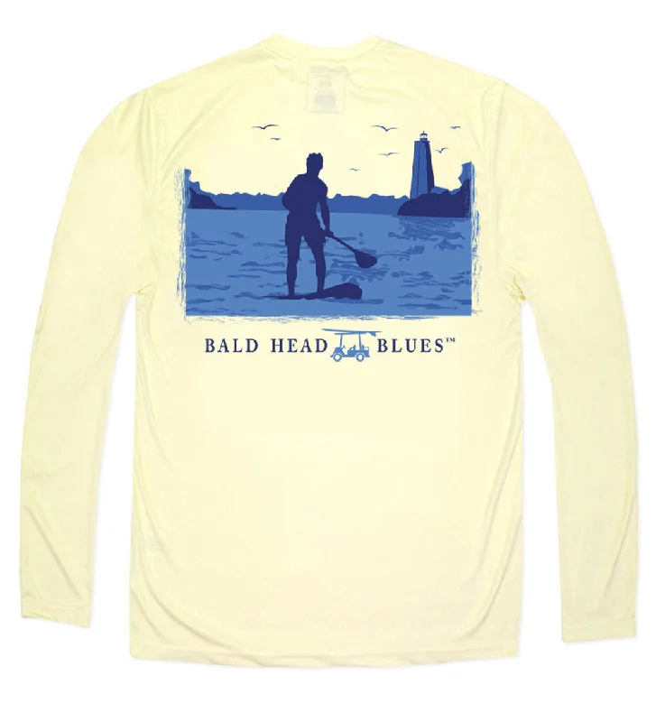 breathable t-shirts for men -Performance Long Sleeve Paddleboard T-Shirt - Yellow