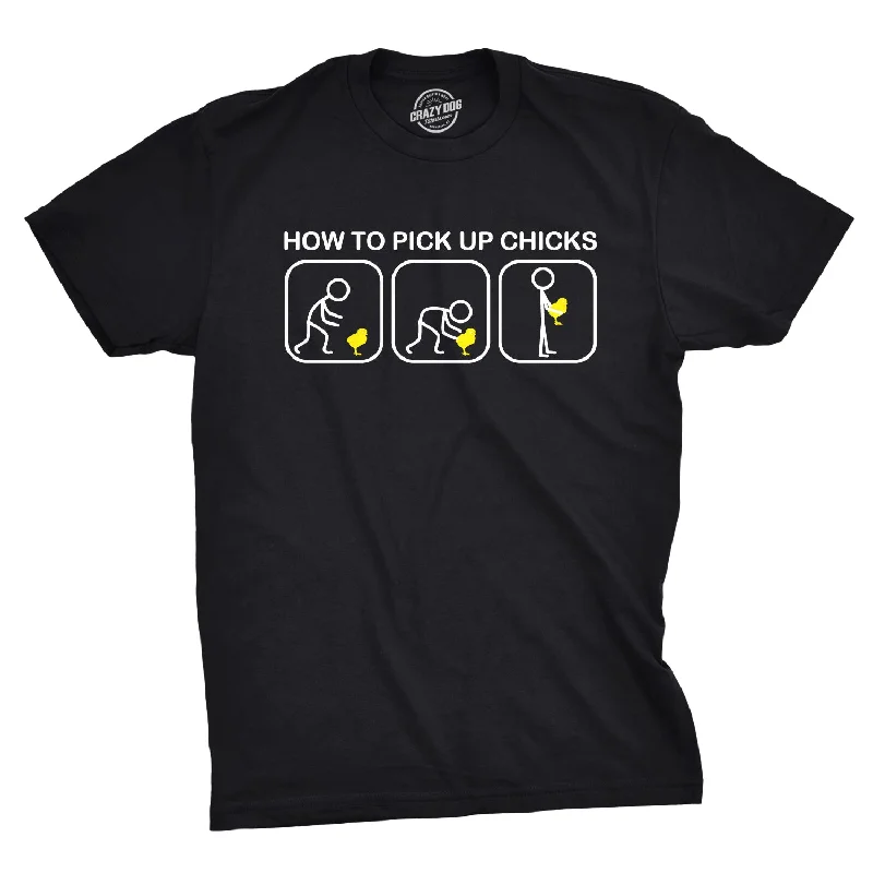 men's workout t-shirts -Pick Up Chicks Men's T Shirt