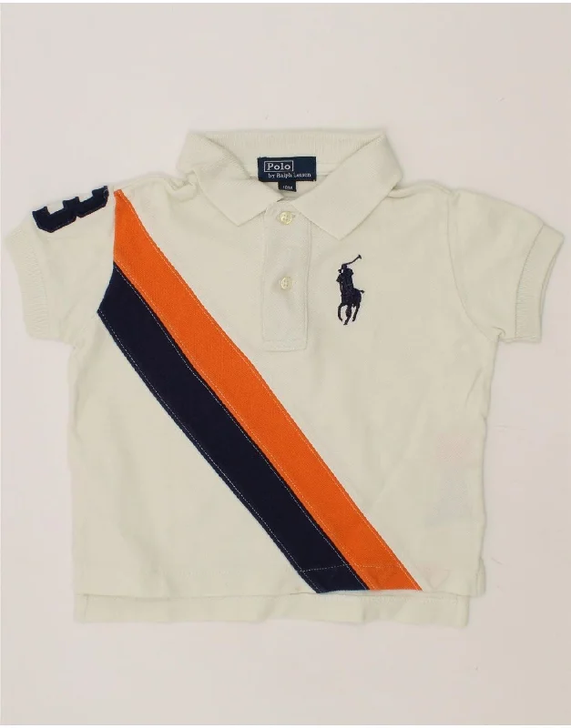 men's classic striped polo shirts -POLO RALPH LAUREN Baby Boys Graphic Polo Shirt 12-18 Months Off White