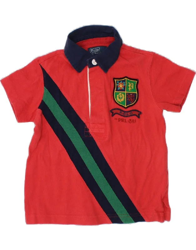 luxury embroidered polo shirts -POLO RALPH LAUREN Baby Boys Graphic Rugby Polo Shirt 18-24 Months Red