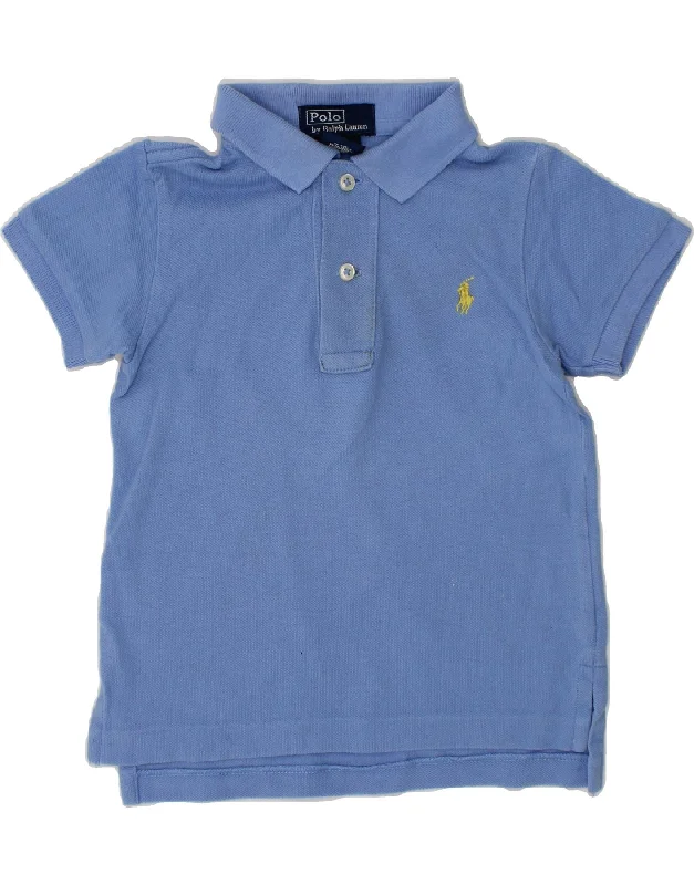 men's designer casual polo shirts -POLO RALPH LAUREN Baby Boys Polo Shirt 9-12 Months Blue Cotton