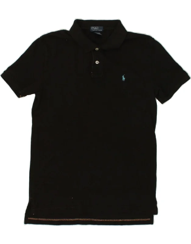 men's stylish sport polo shirts -POLO RALPH LAUREN Boys Polo Shirt 14-15 Years Large  Black Cotton