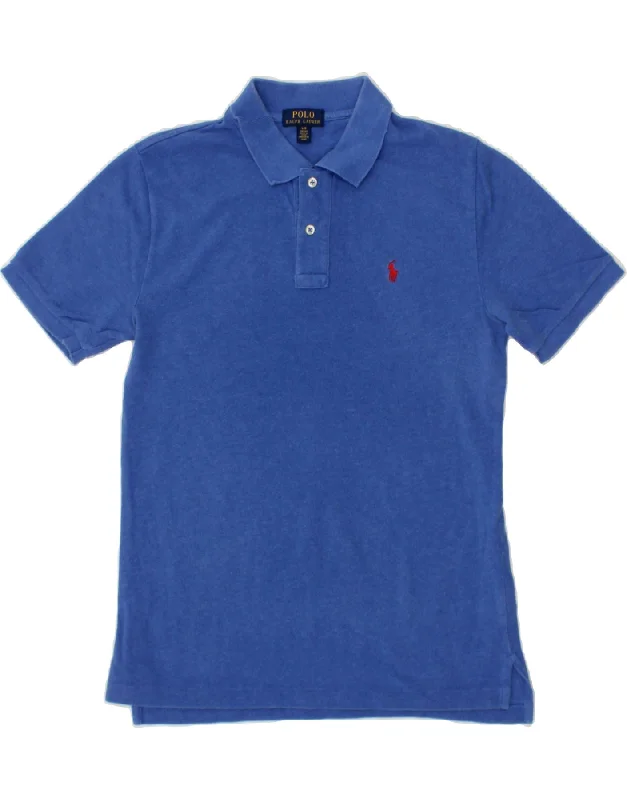 polo shirts for men with collars -POLO RALPH LAUREN Boys Polo Shirt 14-15 Years Large  Blue Cotton