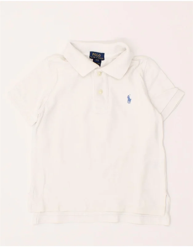 modern style polo shirts for men -POLO RALPH LAUREN Boys Polo Shirt 2-3 Years White Cotton