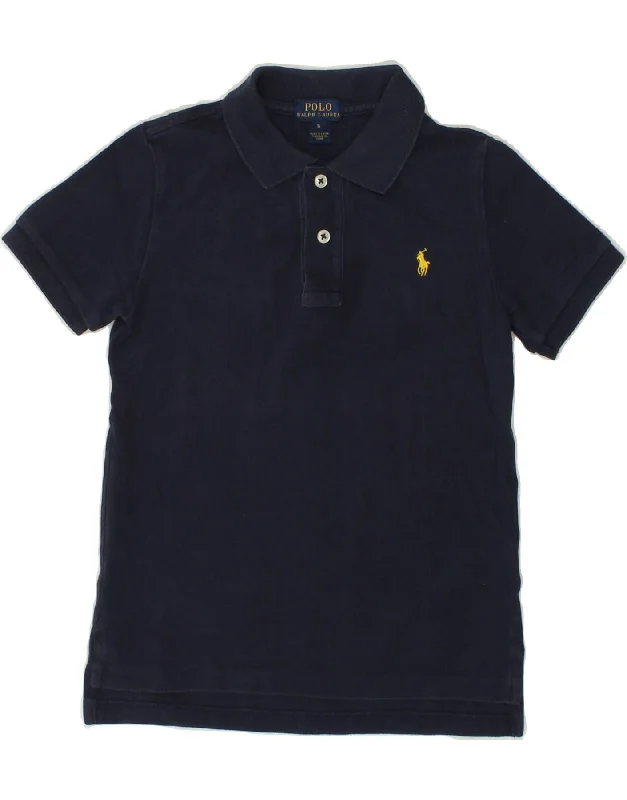 comfortable casual polo shirts for men -POLO RALPH LAUREN Boys Polo Shirt 5-6 Years Navy Blue Cotton