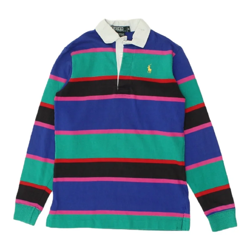 men's breathable short sleeve polo shirts -Polo Ralph Lauren Kids Colourful Striped Long Sleeve Polo Shirt | Boys Girls VTG