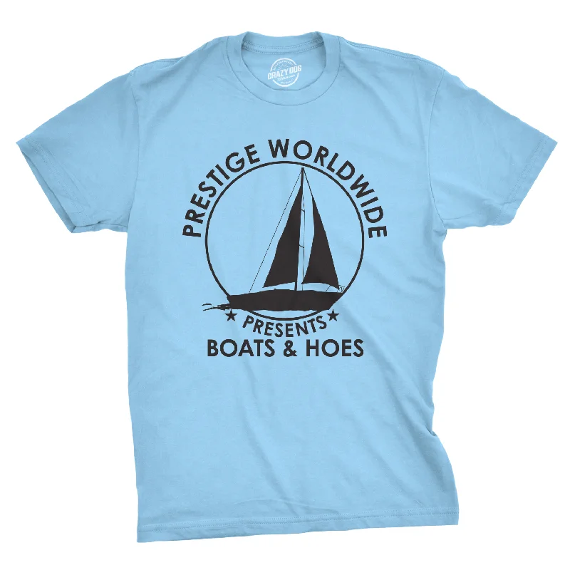 classic t-shirts for men -Prestige Worldwide Boats & Hoes Men's T Shirt