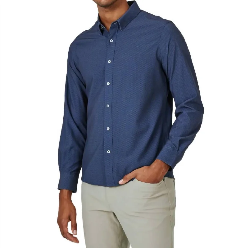 lightweight summer shirts for men -Prime Long Sleeve Shirt In Navy