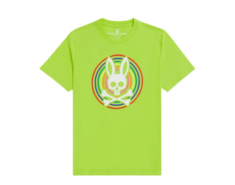 comfortable button-up shirts for men -Psycho Bunny Andrew Acid Lime Men's Big & Tall Tee Shirt B9U241S1PC-ACL