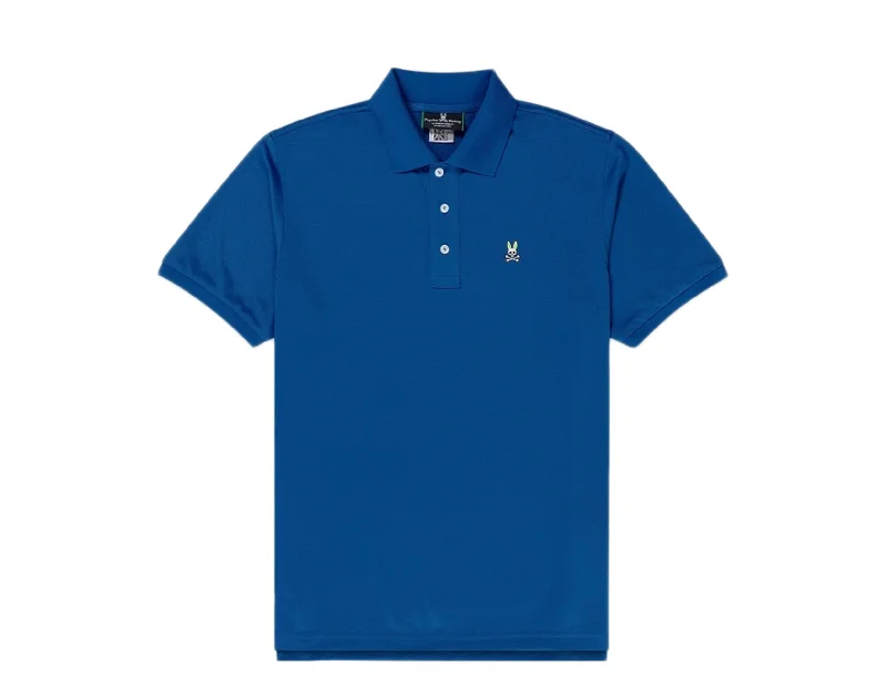 men's premium casual shirts -Psycho Bunny Belfry Sports Polo Electric Blue Men's Shirt B6K841J1PB-ELB