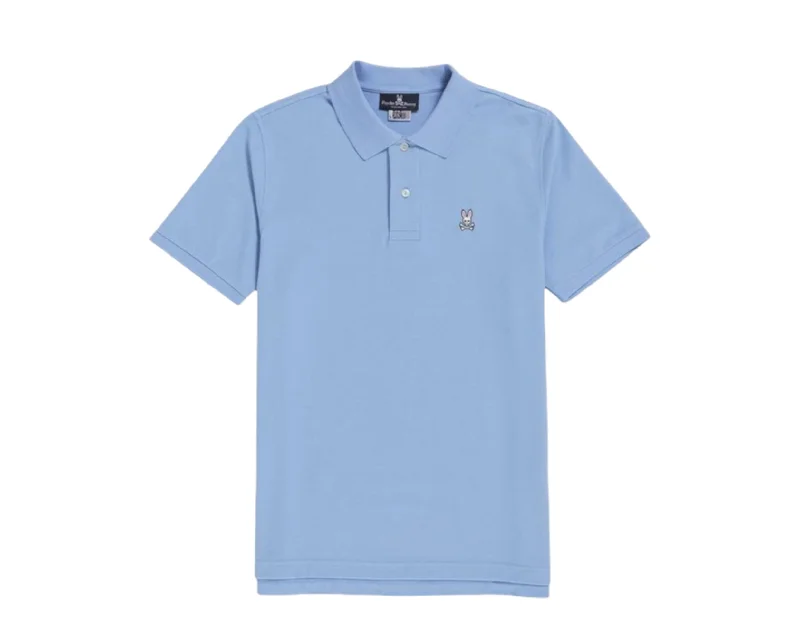 men's formal shirts for work -Psycho Bunny Classic Polo Glacial Blue Men's Shirt B6K001R1P-GBLU