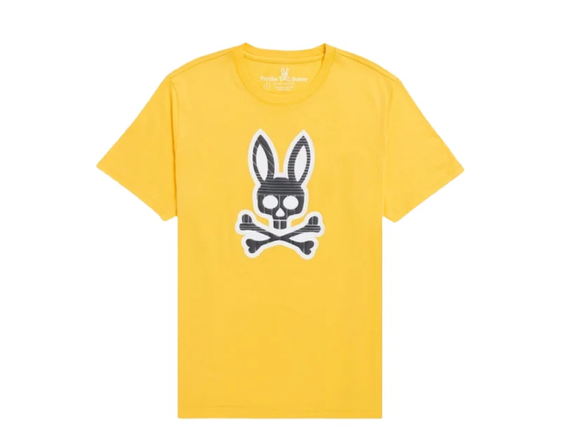 men's casual fit shirts -Psycho Bunny Liam Bal Golden Ray Big and Tall Tee Shirt B9U138S1PC-GDR