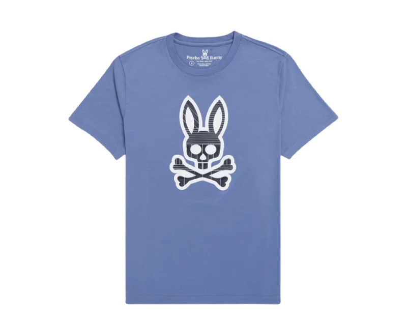 men's long-sleeve dress shirts -Psycho Bunny Liam Bal Harbour Blue Men's Tee Shirt B6U138S1PC-BHA